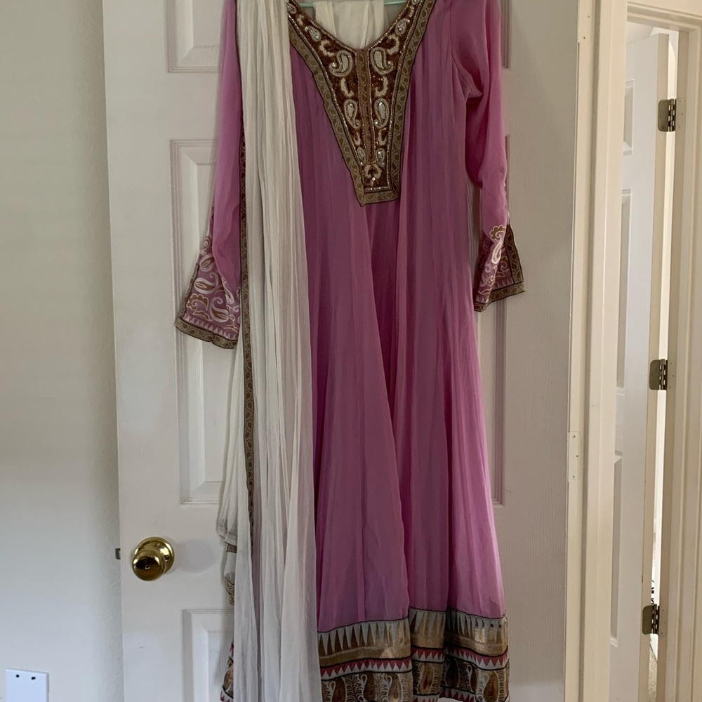 Lavender anarkali dress